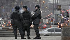 Rutí policisté u moskevského Rudého námstí (ilustraní foto)