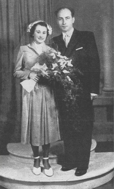 Svatební fotografie manželů Černíkových, 1951