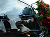 Dagmar Havlová kráčí za rakví s ostatky bývalého prezidenta Václava Havla
