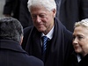 Manželé Clintonovi na pohřbu Václava Havla