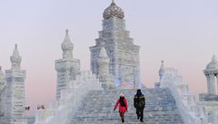 OBRAZEM: Ledová krása v nechladnějším městě Číny