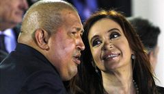 Venezuelský vdce Hugo Chávez s argentinskou prezidentkou Cristinou Fernándezovou