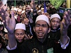 Indonétí muslimové vítají Nový rok modlením