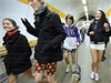 Praské metro ovládli cestující bez kalhot