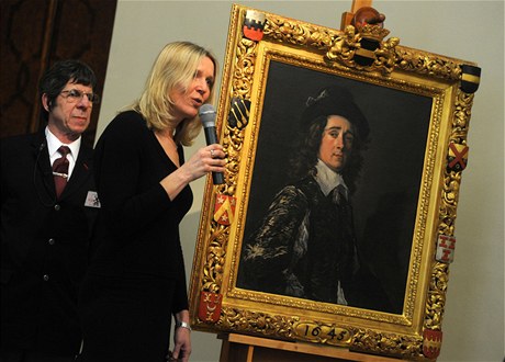 Kurátorka Anja evík pedstavila 10. prosince v Praze portrét Jaspara Schadeho od nizozemského malíe Franse Halse pi píleitosti pípravy výstavy Rembrandt & Co.