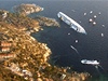 Costa Concordia - Letecký snímek