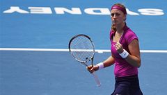 Česká tenistka Petra Kvitová na turnaji v australském Sydney