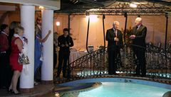 Prezident Václav Klaus po píletu do Saudské Arábie.