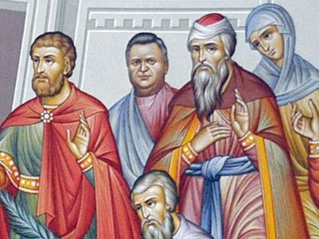 Fresku v kazašské kostele ozdobila postava místního zastupitele