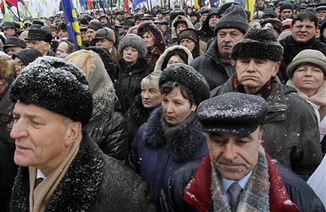Demonstrace na Ukrajin (ilustraní foto)