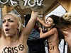 Demonstrace hnutí Femen v Davosu