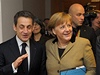 Nicolas Sarkozy, Angela Merkelová a Mario Monti po píjezdu na summit