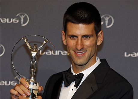Srbský tenista Novak Djokovi vyhrál cenu Laureus, která je povaována za sportovního "Oscara" 