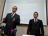 Ministr financí Miroslav Kalousek (vlevo) a éf FAU Milan Cícer.