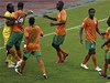 Fotbalisté Zambie oslavují postup