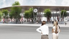 Vizualizace zrekonstruovaného prvního nástupiště Hlavního nádraží v Brně