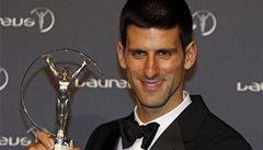 Srbský tenista Novak Djokovi vyhrál cenu Laureus, která je povaována za sportovního "Oscara" 