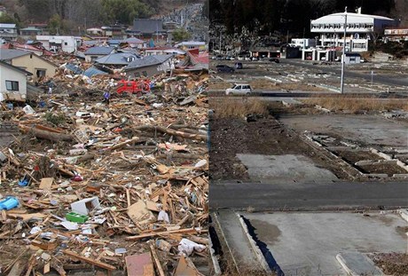 Unikátní srovnání  Japonsko rok po tsunami