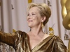 Zlatá róba Meryl Streepové perfektn ladila se sokou Oscara.