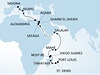 Mapka plavby na lodi Costa Allegra 