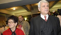 Vlasta Janečková s manželem Petrem Štěpánkem na premiéře hry Limonádový Joe (snímek z roku 2007).