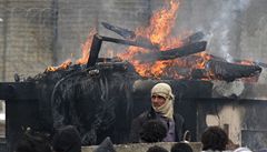 Protesty ped americkou základnou Bagram