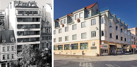 Dv Janákovy realizace: Hotel Juli an Václavském námstí v Praze a obytný dm pro bankovní zamstnance v Náchod