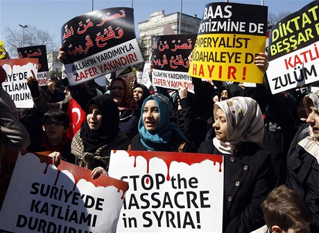V Istanbulu demonstrovali proti Asadovi.