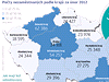 Poty nezamstnanch podle kraj za nor 2012 - grafika