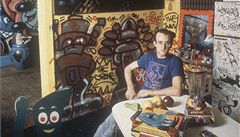 Keith Haring na snímku z roku 1983 ve svém bytě na Broome Street v New Yorku  | na serveru Lidovky.cz | aktuální zprávy
