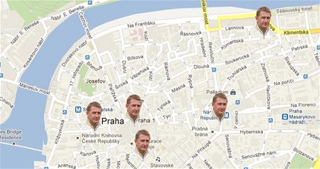 Interaktivn mapa  Janoukova Praha