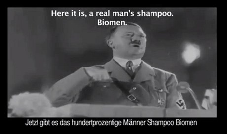 Hitler v reklamě doporučuje šampon, Židé jsou znechuceni 
