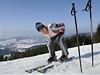Skokan na lyích Roman Koudelka se zúastnil exhibiního závodu v obím slalomu