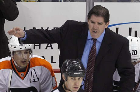 Natvaný trenér hokejist Philadelphie Flyers Peter Laviolette