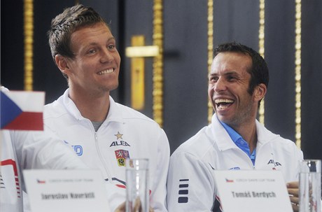 Tomá Berdych (vlevo) a Radek tpánek