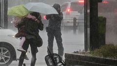 V �ín� zu�í silný vítr a d욝