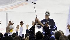 Branká� hokejist� Winnipegu Jets Ond�ej Pavelec