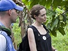 Angelina Jolie navtívila kolumbijské uprchlíky v severní provincii Sucumbios.