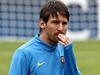 Messi na tréninku Barcelony