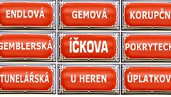 Názvy p�ejmenovaných ulic v Olomouci