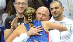 Petra Kvitová a trenér Kotyza.