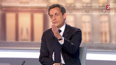 Francouzský prezident Nicolas Sarkozy  v televizním duelu