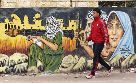 Palestinský bec  Bahá al Fara trénuje v pásmu Gaza díky penní podpoe Jemenu na olympiádu v Londýn.
