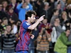Kanonýr Barcelony Lionel Messi slaví. Málagu sestelil hattrickem