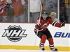 eský hokejista New Jersey Devils Petr Sýkora se raduje z gólu
