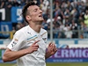 eský útoník Libor Kozák se raduje z gólu za Lazio