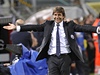 Trenér Juventusu Turín Antonio Conte se raduje ze zisku titulu v italské lize