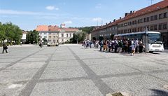Poloprázdné nám�stí v Moraském Krumlov�