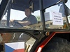 Traktorista v Letovicích na Blanensku