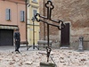Italtí financové ohledávají spadlý kí z kostela v msteku Crevalcore poblí Boloni.